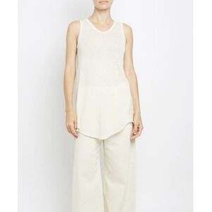 NWT Inhabit 100% Linen Tank Tunic Ivory White S Small Style 8922 Knit Top Luxury